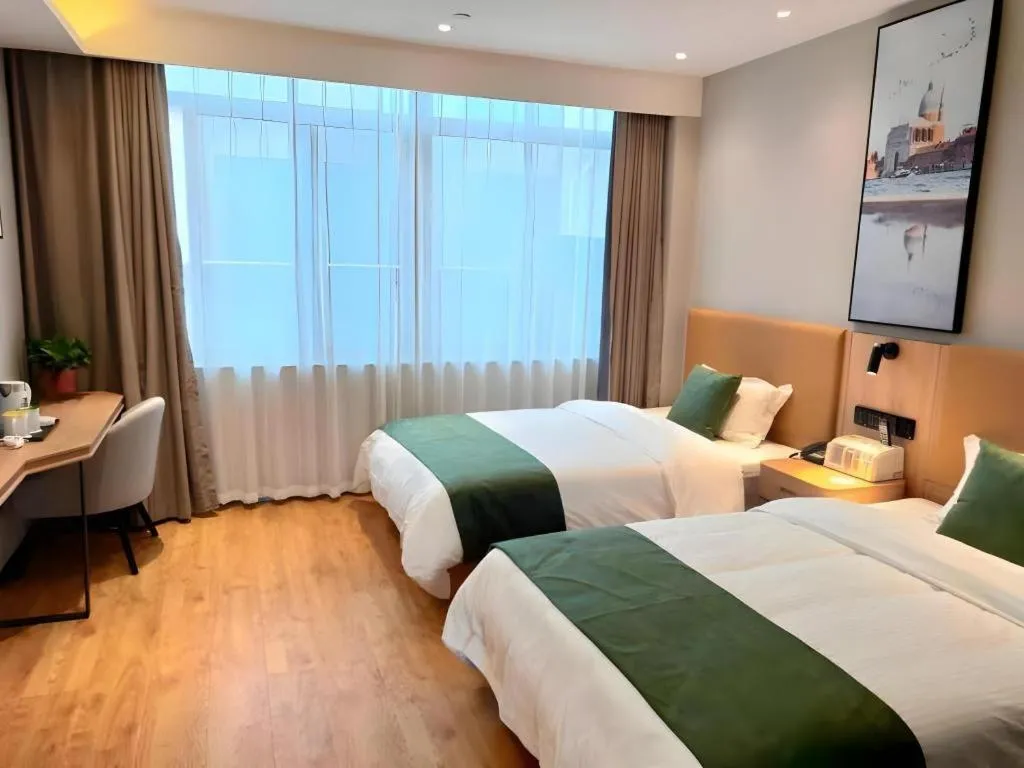 Bed in Green Tree Inn Express Anhui Bozhou Mengcheng County Chengnan New District