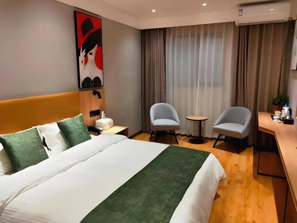 Bed in Green Tree Inn Express Anhui Bozhou Mengcheng County Chengnan New District