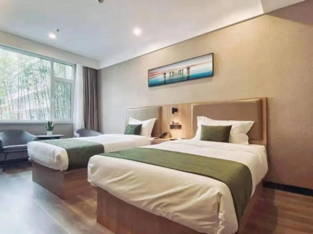 Bed in Shell Hotel Shandong Jinan Daming Lake
