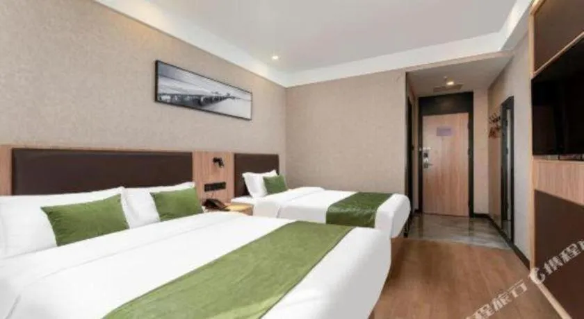 Bed in Shell Hotel Shandong Jinan Daming Lake