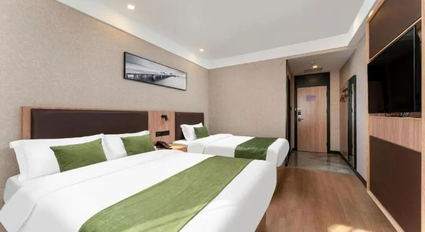 Bed in Shell Hotel Shandong Jinan Daming Lake