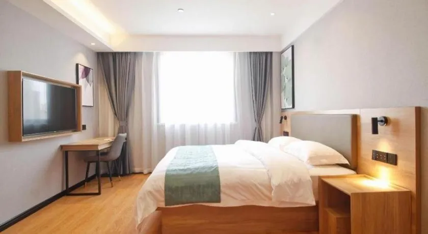 Bed in Green Tree Inn Anhui Hefei Binhu Zhuyuan Metro Station Dali Road