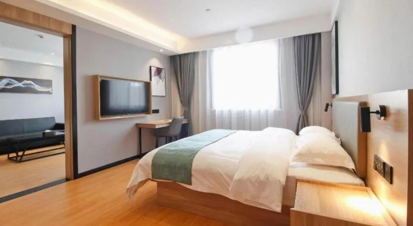 Bed in Green Tree Inn Anhui Hefei Binhu Zhuyuan Metro Station Dali Road