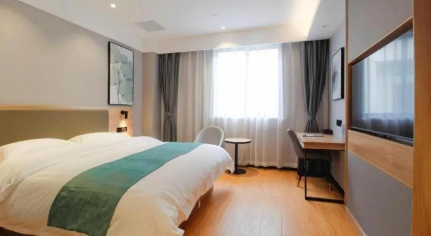 Bed in Green Tree Inn Anhui Hefei Binhu Zhuyuan Metro Station Dali Road