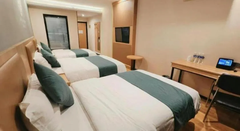 Bed in Shell Hotel Bozhou Lixin County Passenger Center