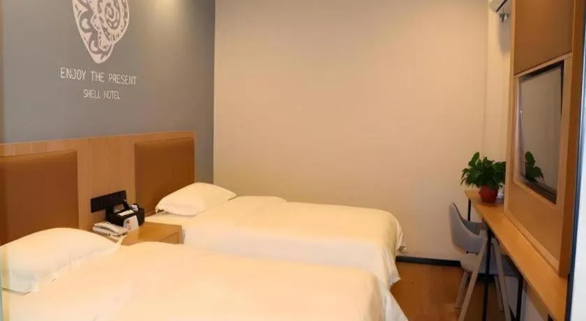 Bed in Shell Hotel Bozhou Lixin County Passenger Center