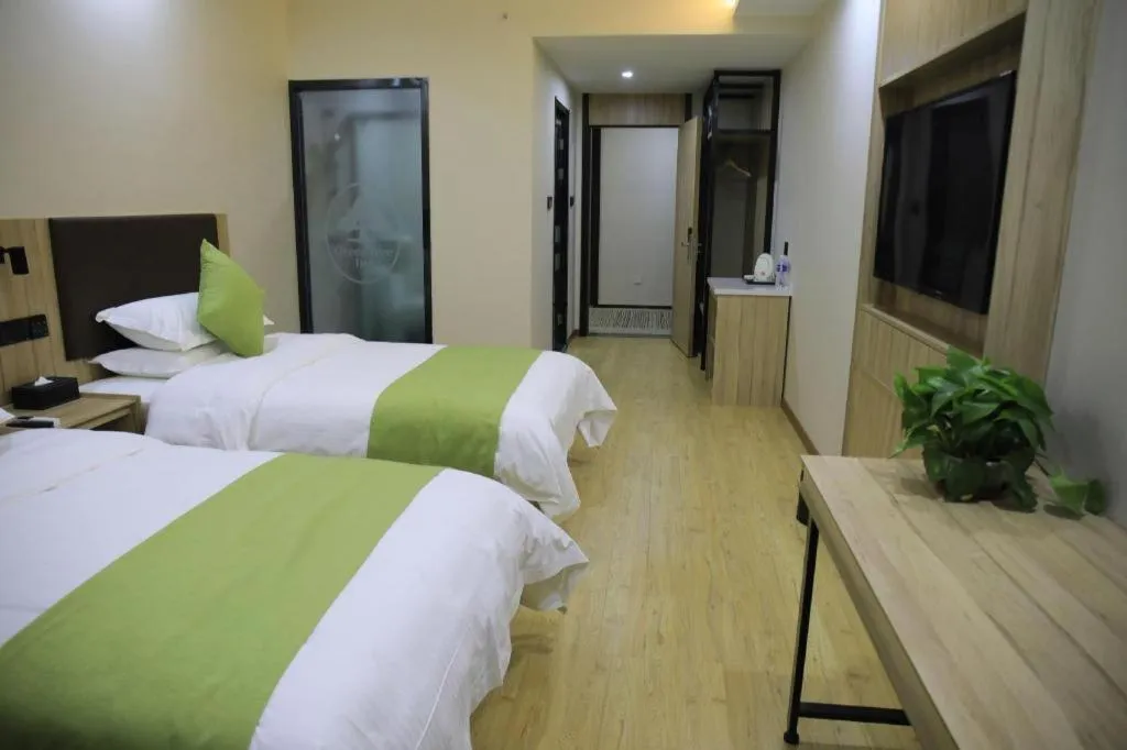 Bed in Green Tree Inn Changzhou Liyang Zhongguancun Innovation Park