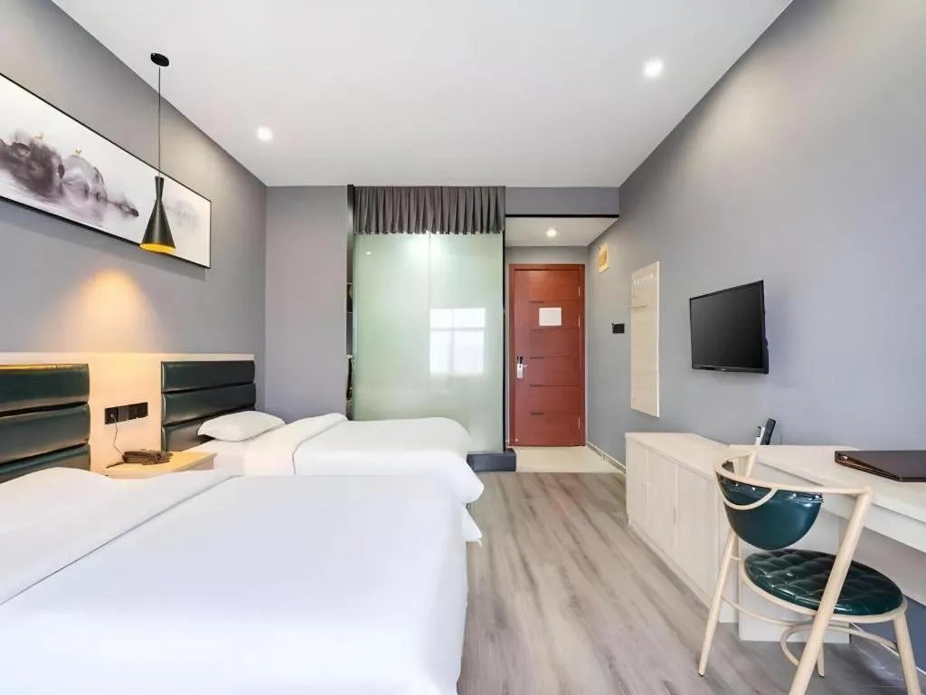 Bed in GreenTree Alliance Hotel Changzhou Tibet National Middle School Chenduqiao