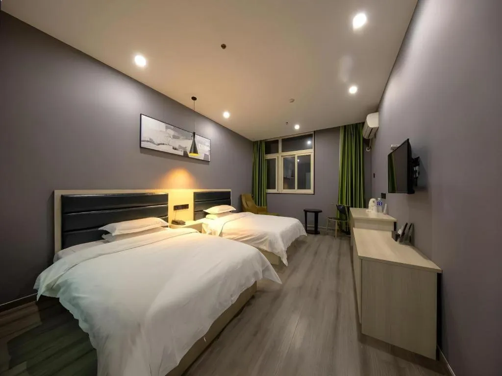 Bed in GreenTree Alliance Hotel Changzhou Tibet National Middle School Chenduqiao