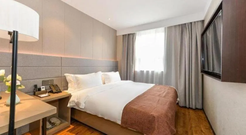 Bed in Gya Hotel Shanghai Xizang Bei Road Metro Station