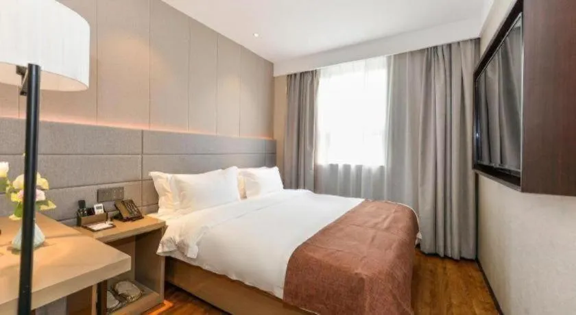 Bed in Gya Hotel Shanghai Xizang Bei Road Metro Station