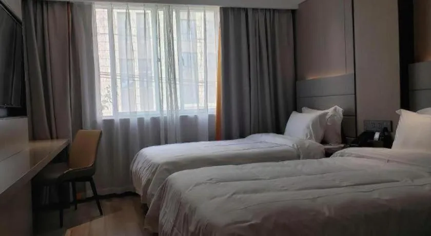 Bed in Gya Hotel Shanghai Xizang Bei Road Metro Station