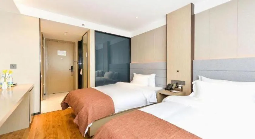 Bed in Gya Hotel Shanghai Xizang Bei Road Metro Station