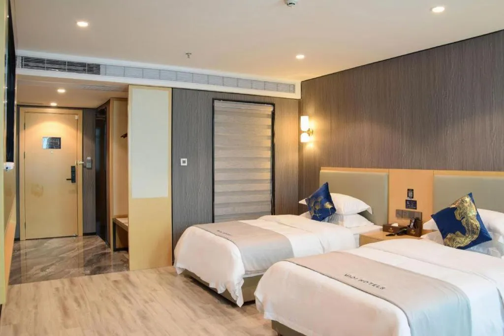 Bed in MIDI Hotel Guangdong Chaozhou Xiangqiao District Hanshan Teachers College