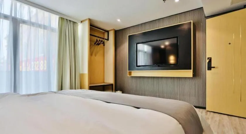 Bed in MIDI Hotel Guangdong Chaozhou Xiangqiao District Hanshan Teachers College