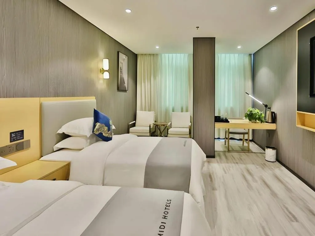Bed in MIDI Hotel Guangdong Chaozhou Xiangqiao District Hanshan Teachers College