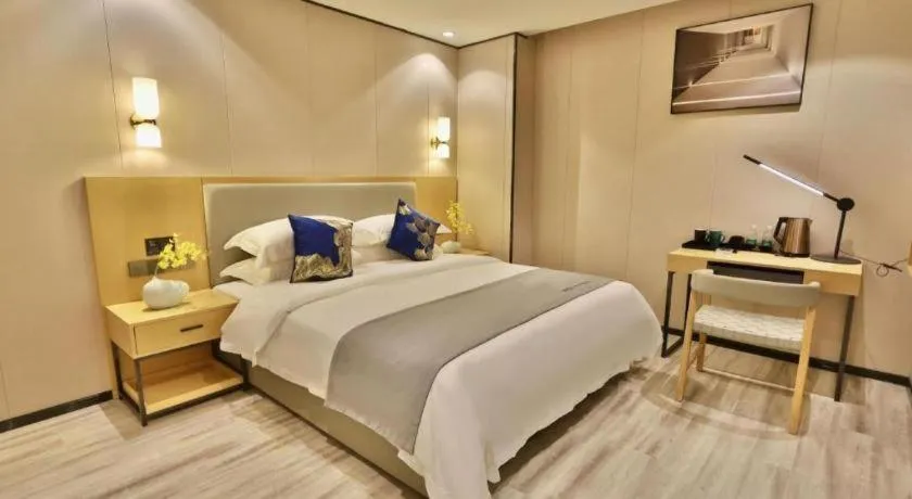 Bed in MIDI Hotel Guangdong Chaozhou Xiangqiao District Hanshan Teachers College