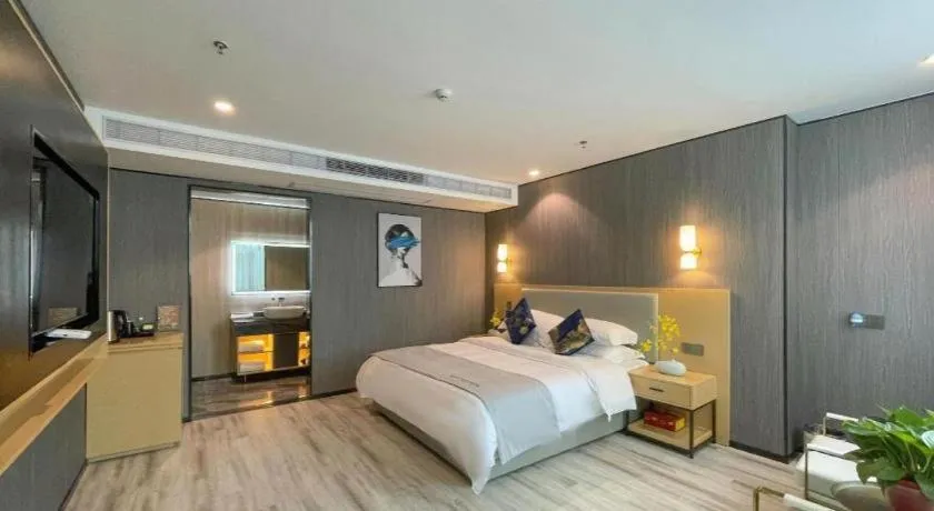 Bed in MIDI Hotel Guangdong Chaozhou Xiangqiao District Hanshan Teachers College