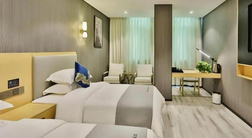 Bed in MIDI Hotel Guangdong Chaozhou Xiangqiao District Hanshan Teachers College