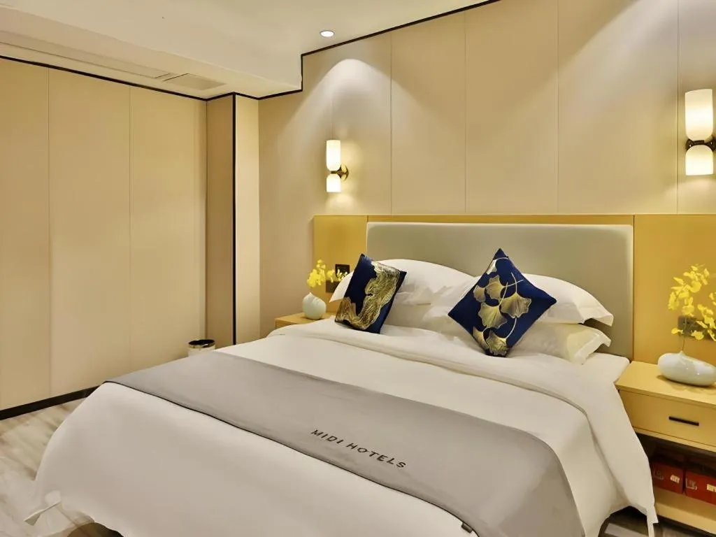 Bed in MIDI Hotel Guangdong Chaozhou Xiangqiao District Hanshan Teachers College