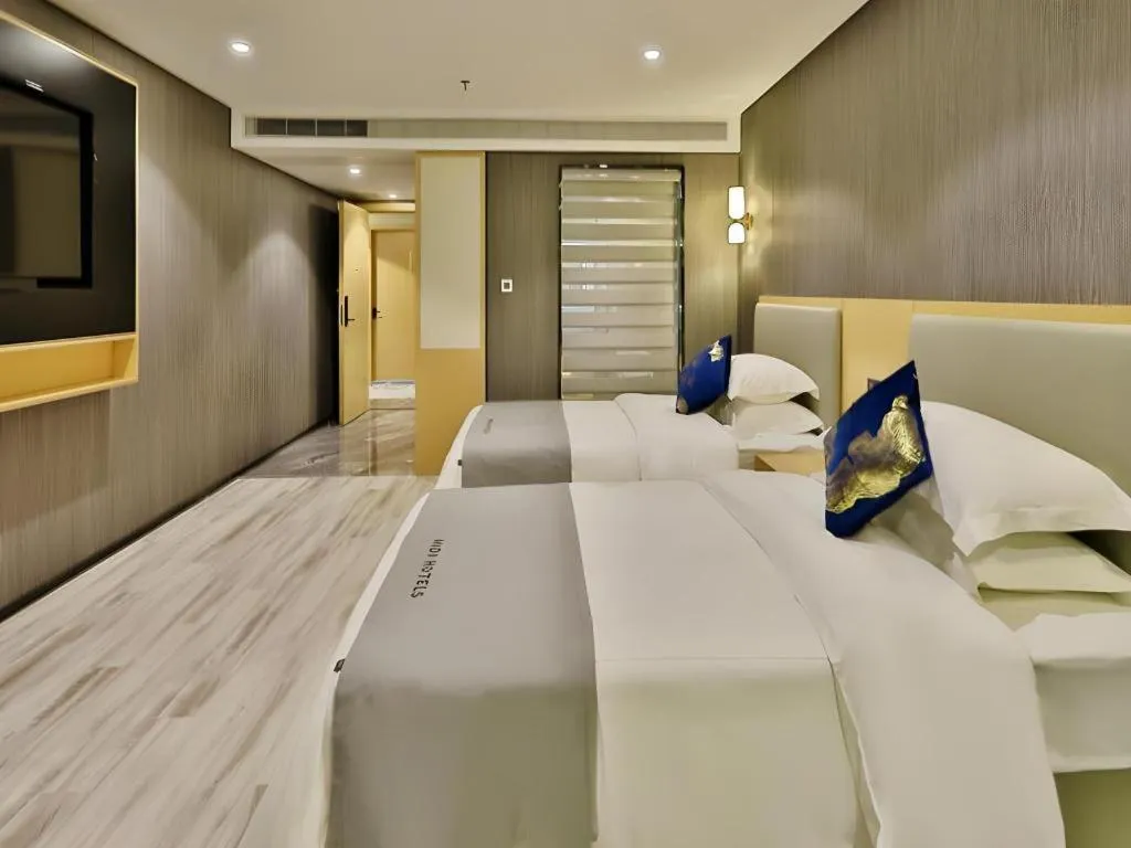 Bed in MIDI Hotel Guangdong Chaozhou Xiangqiao District Hanshan Teachers College