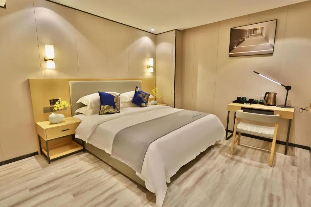 Bed in MIDI Hotel Guangdong Chaozhou Xiangqiao District Hanshan Teachers College