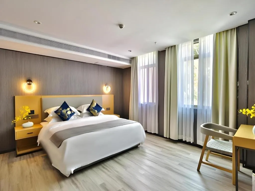 Bed in MIDI Hotel Guangdong Chaozhou Xiangqiao District Hanshan Teachers College