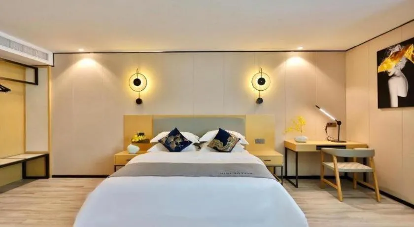 Bed in MIDI Hotel Guangdong Chaozhou Xiangqiao District Hanshan Teachers College