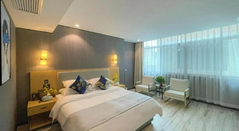 Bed in MIDI Hotel Guangdong Chaozhou Xiangqiao District Hanshan Teachers College