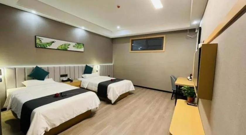 Bed in Thank Inn Jiangsu Suqian Sucheng District Car Town