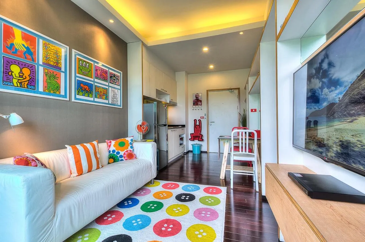 Seating area, Bed in The Title Boutique Phuket