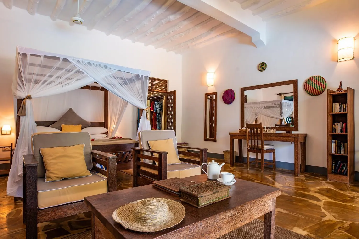 Bedroom in Pongwe Beach Hotel