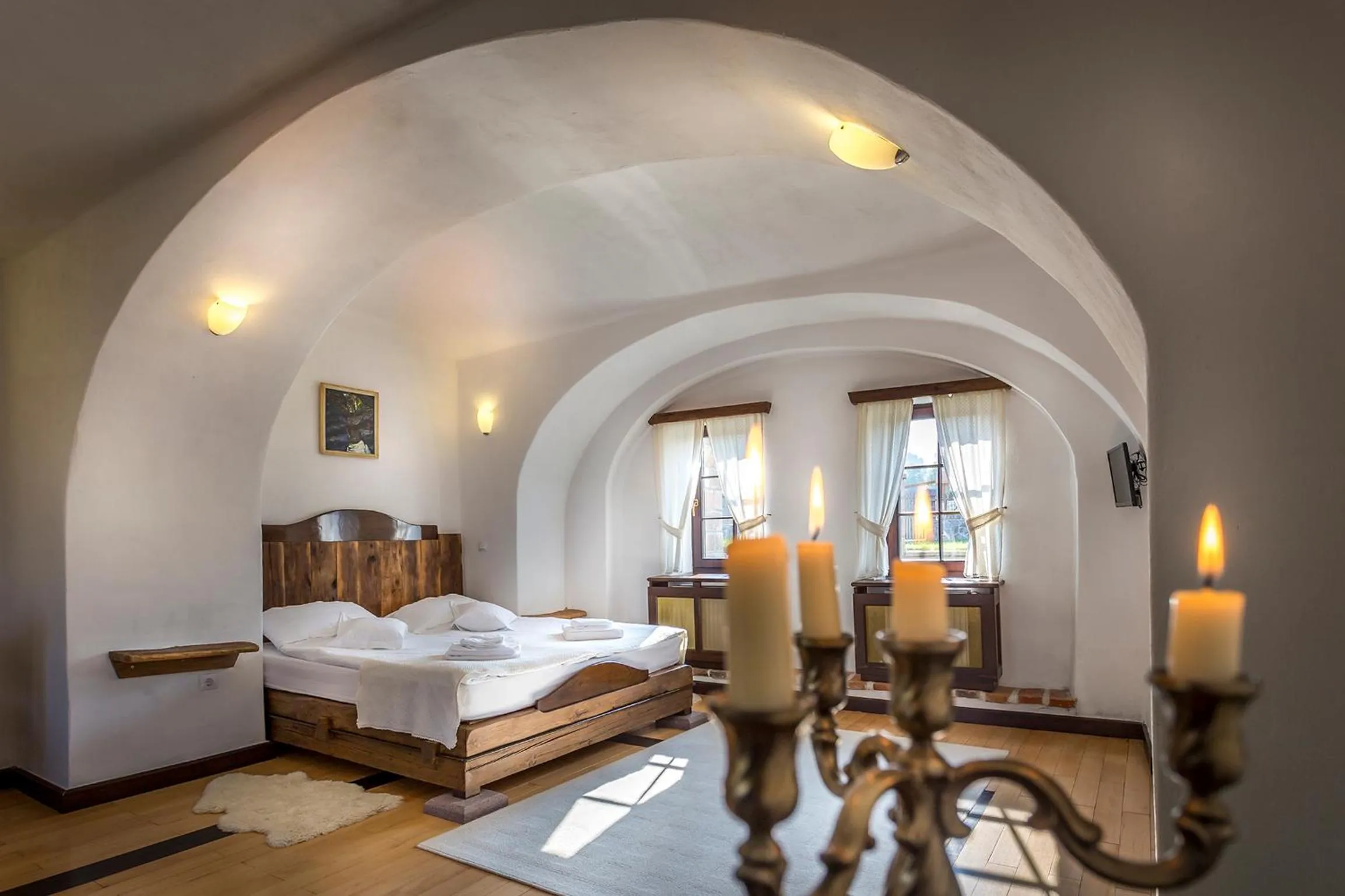 Decorative detail, Bed in Castle Hotel Daniel