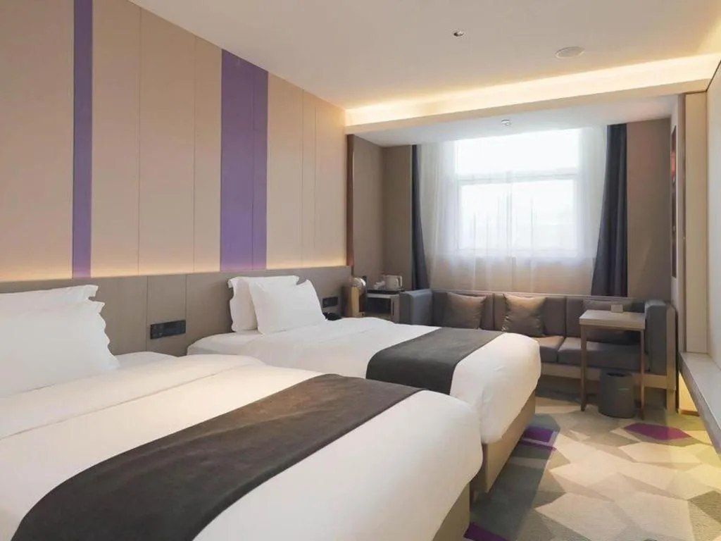 Bed in Lavande Hotel Shanghai Jing'an Shibei Gaoxin