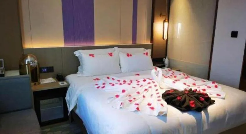 Bed in Lavande Hotel Shanghai Jing'an Shibei Gaoxin