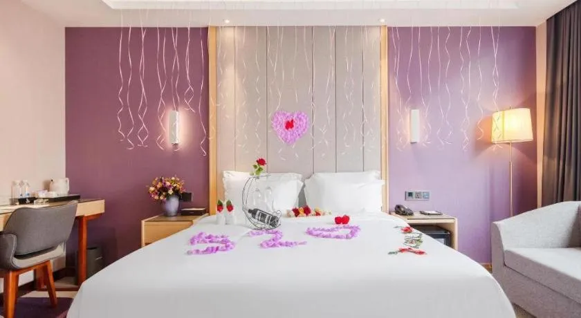 Bed in Lavande Hotel Changsha South High-speed Railway Station Xiyingmen