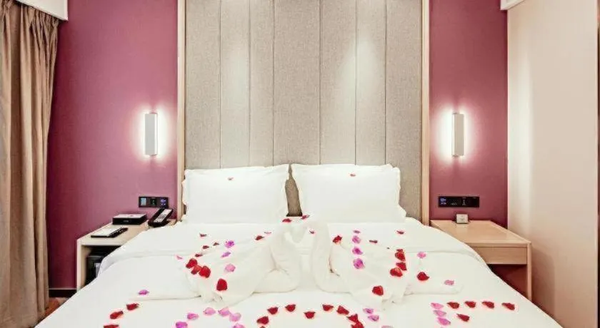 Bed in Lavande Hotel Changsha South High-speed Railway Station Xiyingmen