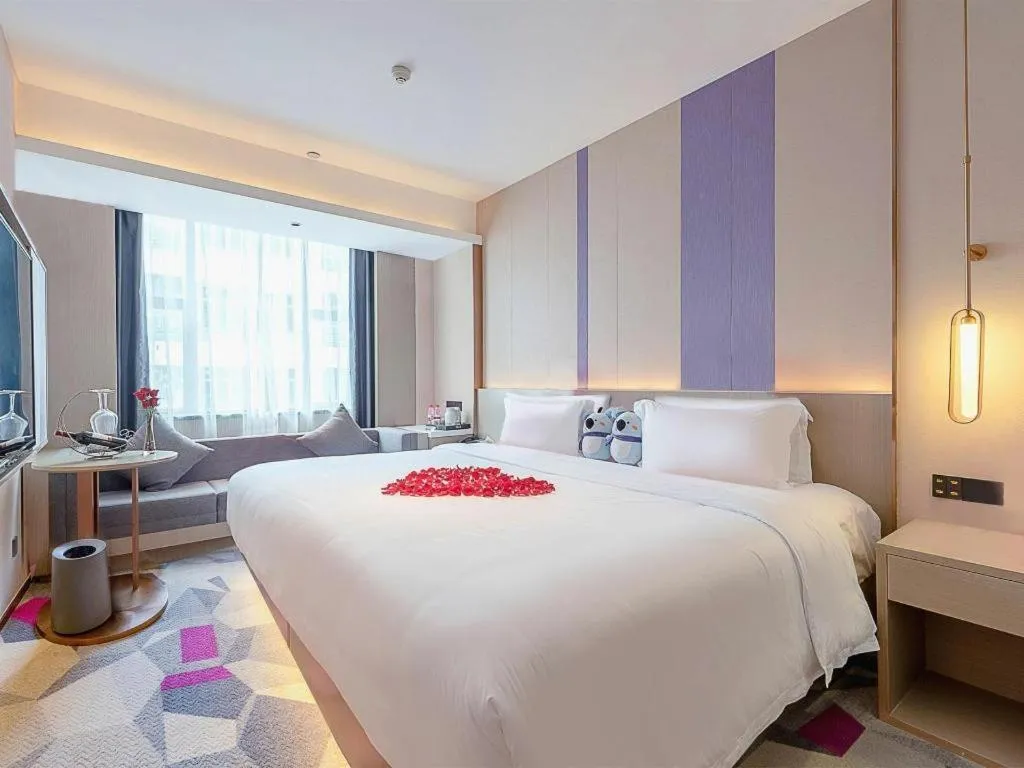 Bed in Lavande Hotel Zhongshan Shiqi Daxinxinduhui North Zhongshan Station