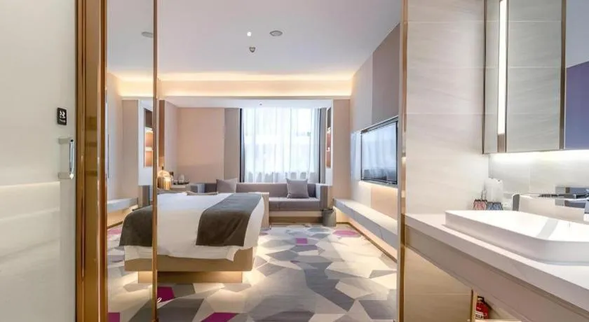 Bed in Lavande Hotel Zhongshan Shiqi Daxinxinduhui North Zhongshan Station