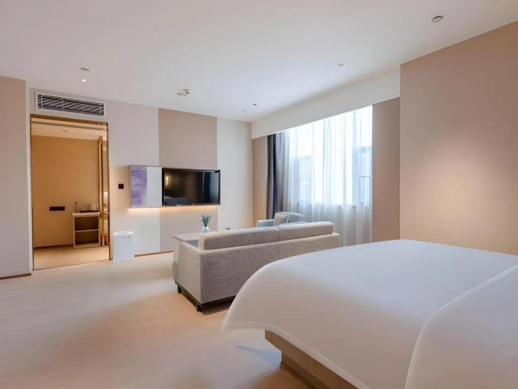 Bed in Lavande Hotel Zhongshan Shiqi Daxinxinduhui North Zhongshan Station