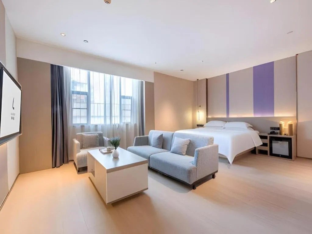 Bed in Lavande Hotel Zhongshan Shiqi Daxinxinduhui North Zhongshan Station