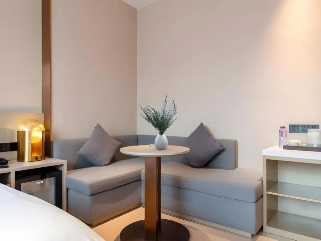 Bed in Lavande Hotel Zhongshan Shiqi Daxinxinduhui North Zhongshan Station