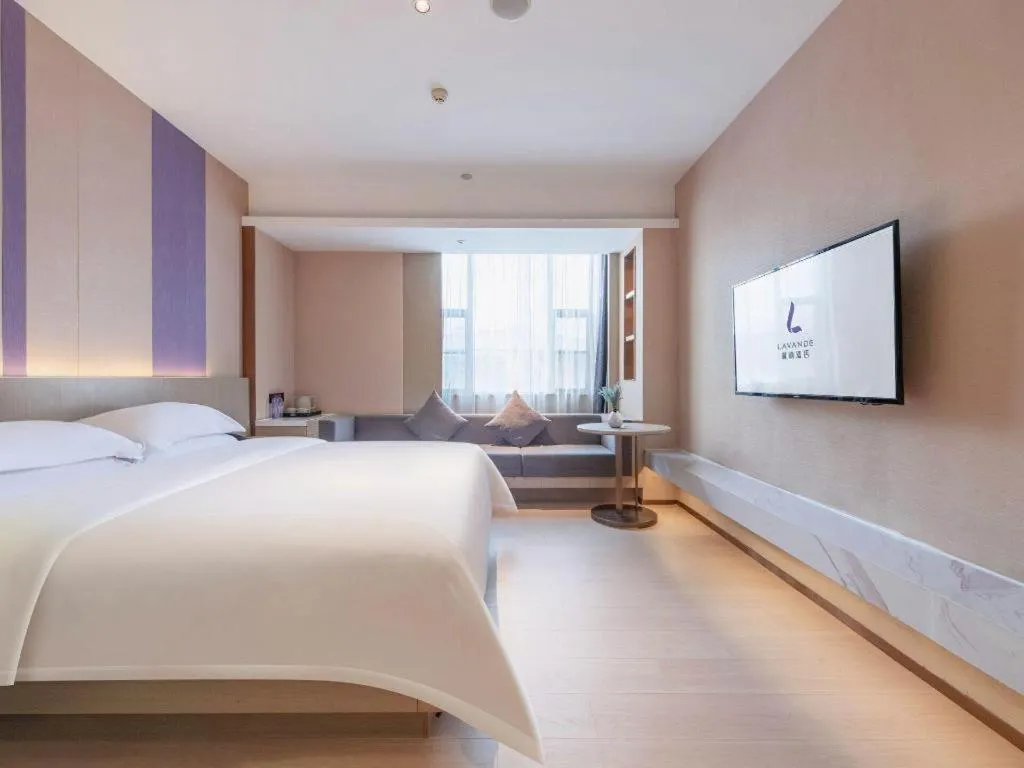 Bed in Lavande Hotel Zhongshan Shiqi Daxinxinduhui North Zhongshan Station
