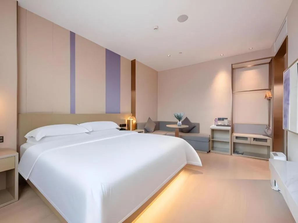 Bed in Lavande Hotel Zhongshan Shiqi Daxinxinduhui North Zhongshan Station