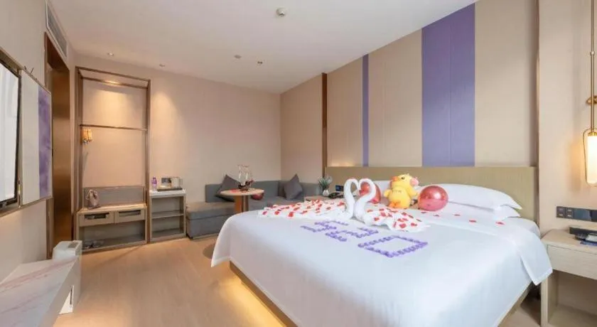 Bed in Lavande Hotel Zhongshan Shiqi Daxinxinduhui North Zhongshan Station