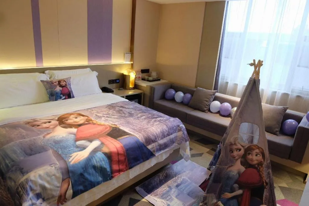 Bed in Lavande Hotel Zhongshan Shiqi Daxinxinduhui North Zhongshan Station