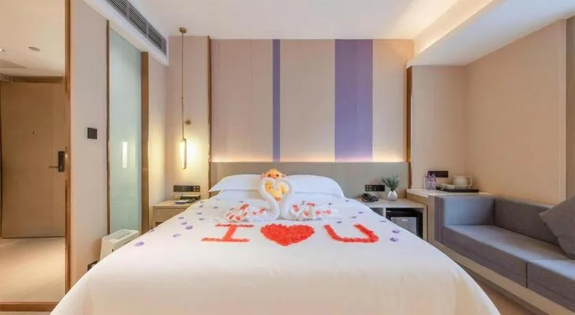 Bed in Lavande Hotel Zhongshan Shiqi Daxinxinduhui North Zhongshan Station