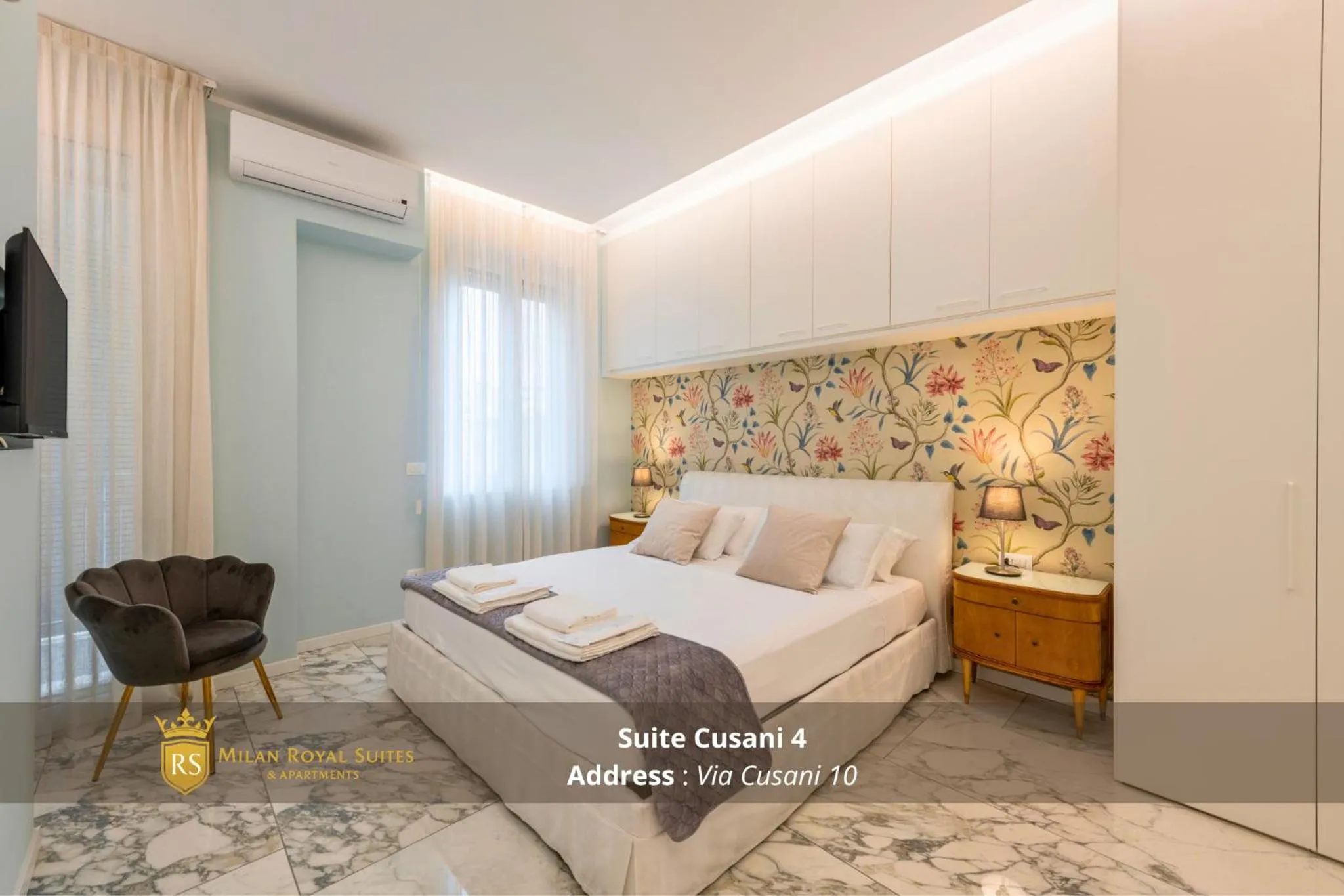 Bedroom, Bed in Milan Royal Suites - Centro Brera