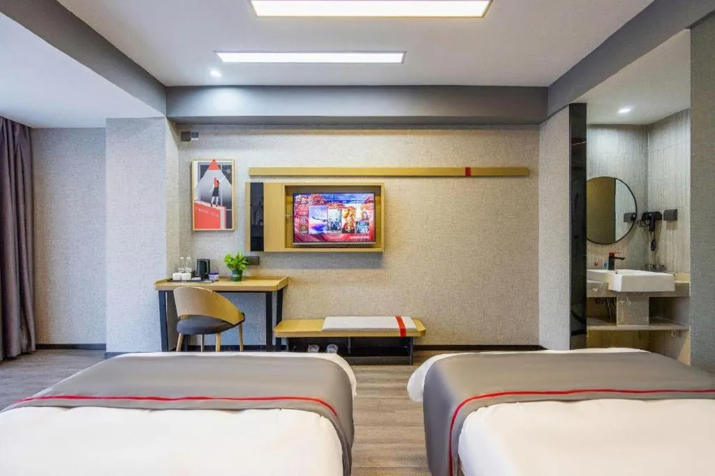 Bed in Thank Inn Henan Zhoukou Chuanhui District Zhoukou Avenue Municipal Government