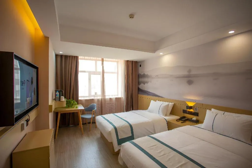Bed in City Comfort Inn Xining Limeng Commercial Pedestrian Street